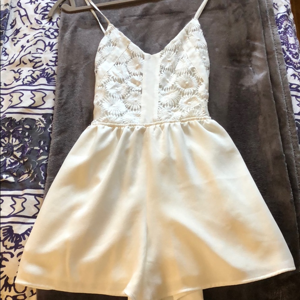 White floral romper